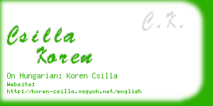 csilla koren business card